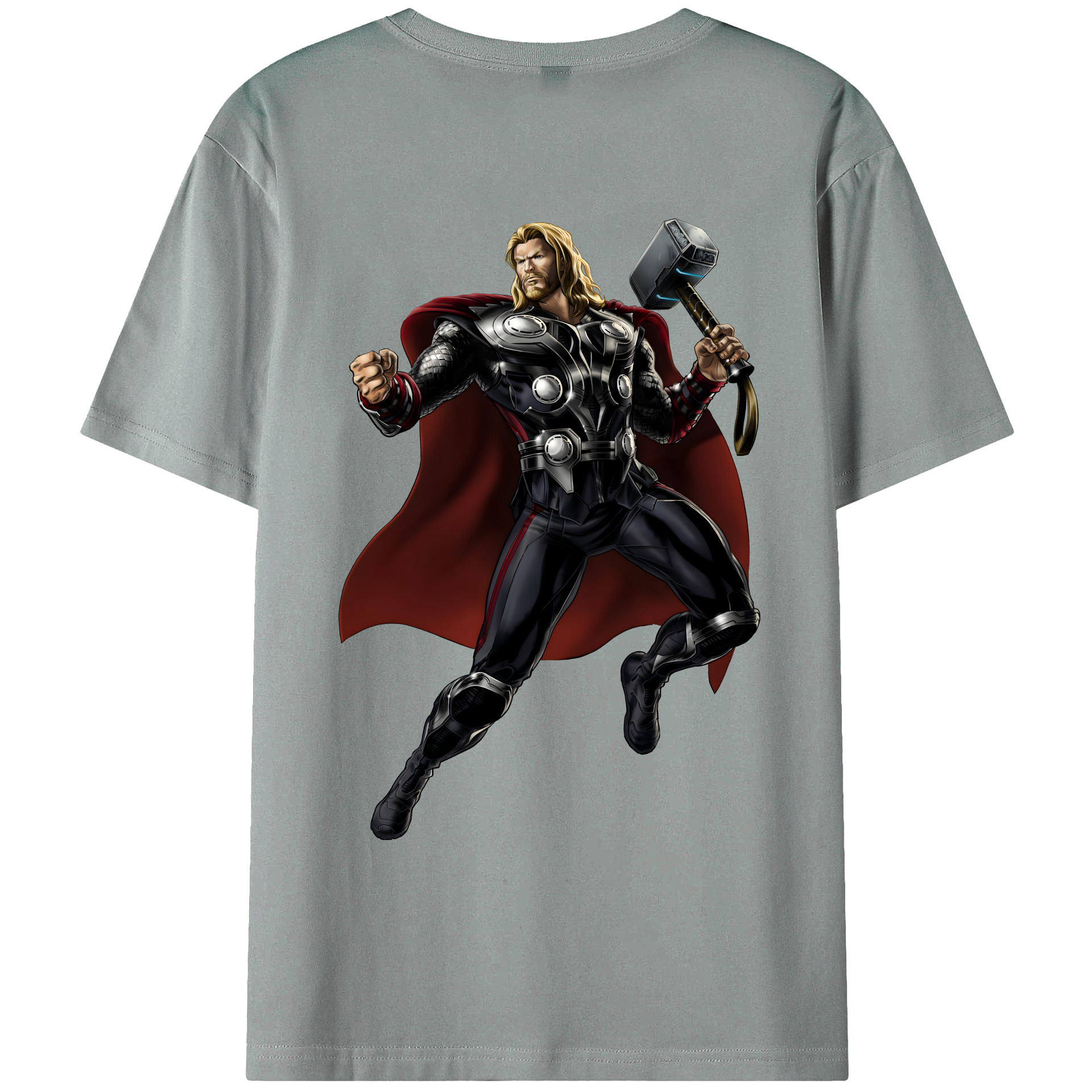 （画像用） アベンジャーズ The Avengers 綿100％ メンズ半袖Tシャツ（バックプリント） 通気性